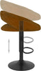 vidaXL - Barkrukken - 2 - st - fluweel - bruin