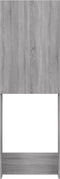 vidaXL - Wasmachinekast - 64x25,5x190 - cm - grijs - sonoma - eikenkleurig