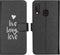 iMoshion Hoesje Geschikt voor Samsung Galaxy A20e Hoesje Met Pasjeshouder - iMoshion Design Softcase Bookcase - Wit / Zwart / Live Laugh Love
