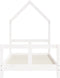 vidaXL - Kinderbedframe - 80x160 - cm - massief - grenenhout - wit