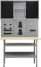 vidaXL - Werkbank - met - drie - wandpanelen - en - een - kast