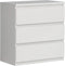 Ladekast CHELSEA 3 Laden - Mat witte kleur - B 77,2 x D 42 x H 79,9 cm