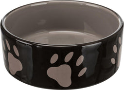 TRIXIE VOERBAK POOTMOTIEF KERAMIEK BRUIN / TAUPE