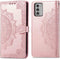 iMoshion Hoesje Geschikt voor Nokia G42 Hoesje Met Pasjeshouder - iMoshion Mandala Bookcase - Rosé Goud