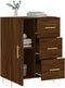 vidaXL - Dressoir - 69,5x34x90 - cm - bewerkt - hout - bruin - eikenkleur