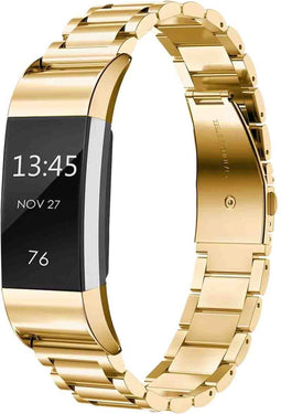 imoshion Bandje met Horlogeband inkorter - Geschikt voor Fitbit Charge 2 - imoshion Stalen band zonder installatiehulp - goud