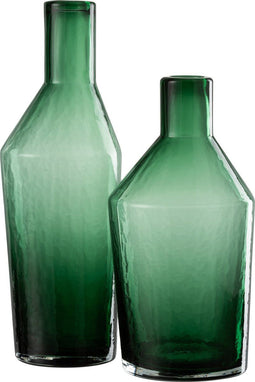 J-Line vaas Fles - glas - groen - large - 35 cm hoog