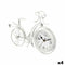 Bordsklocka Fiets Wit Metaal 33 x 22,5 x 4,2 cm (4 Stuks)