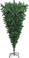 vidaXL - Kunstkerstboom - omgekeerd - met - standaard - 210 - cm - groen