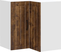 vidaXL - Keukenwandhoekkast - Lucca - bewerkt - hout - gerookt - eikenkleurig