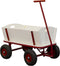 Sunny Billy Beach Wagon Bolderkar Rood - Blank hout - Bolderwagen met luchtbanden - 94x61x97cm