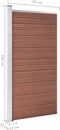vidaXL - Schuttingpaneel - 95x186 - cm - HKC - zwart