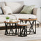 vidaXL - Nesting - Tafelset - 3 - stuks - Oud - Hout - Gelamineerd - Hout