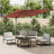 vidaXL - Zweefparasol - met - aluminium - paal - 300x300 - cm - terracottakleurig