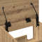 vidaXL - Podium - met - Wielen - Artisan - Eiken - Geengineerd - Hout