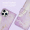 iMoshion Hoesje Geschikt voor iPhone 12 Pro / 12 Hoesje Met Pasjeshouder - iMoshion Design Bookcase smartphone - Paars / Purple Marble