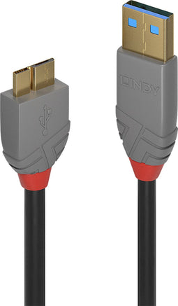 USB Cable LINDY 36765 Black 50 cm (1 Unit)