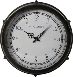 PTMD brice zwart metalen klok rond