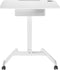 VDD Gaming - Zit Sta Bureau - Verrijdbaar - In hoogte verstelbaar 76-113 cm - Wit - Bureaublad 80 x 58 cm