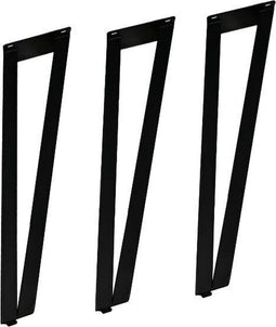 Tafelpoot V-Model - 20x10,5x72 - Zwart - Metaal - Set van 3