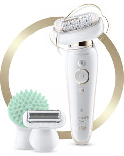 Braun Silk-épil 9 Flex 9-020 - Epilator met Flexibele Kop - Wet & Dry - Wit/Goud