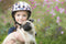 Mini Hornit Lids Fietshelm voor Kinderen met LED achterlicht - Pug Puppies (M)