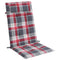Stoelkussens 4 st hoge rug ruitpatroon oxford stof rood
