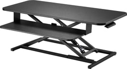 VDD Gaming Zit Sta Bureau Verhoger - Ergonomisch Werkstation - Hoogte Verstelbaar 11-50 cm - 95 cm Breed - Zwart