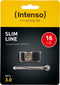 Intenso Slim Line - USB-stick 16GB - USB 3.0 - Zwart