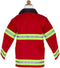 Den Goda Fen Verkleedkledij Brandweer - Kostuum bestaande uit jas, helm, bijl, badge en brandblusser - Multi - Maat 3-4 jaar