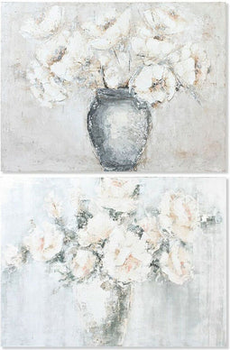 Schilderij DKD Home Decor Vase 120 x 3,8 x 90 cm Vaas Romantiek (2 Stuks)