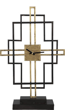 PTMD Aura Staande Klok - 32 x 11 x 49,5 cm - Metaal - Zwart