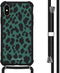 iMoshion Hoesje Geschikt voor iPhone Xs / X Hoesje Met Koord - iMoshion Design Hoesje met Koord - Zwart / Meerkleurig / Groen / Panther Illustration