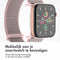 imoshion Nylon⁺ bandje - Geschikt voor Apple Watch 1, 2, 3, 4, 5, 6, 7, 8, 9, 10, SE, Ultra (2) - 44/45/46/49 mm - Roze - One Size