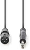 Nedis COTH15100GY30 - XLR-naar-6.35mm audiokabel - 300cm - Grijs