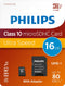 Philips Micro SDHC UHS-I U1 16GB - SDHC Class 10 - Tot 20MB/s overdrachtssnelheid