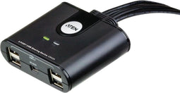 Aten US424 - USB2.0 Schakelaar - 4 PC's 4 USB Apparaten - High Speed (tot 480 Mbp/s)