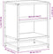 vidaXL - Nachtkastjes - 2 - st - 40x31x50cm - bewerkt - hout - en - metaal - bruin - eiken