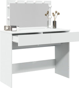 vidaXL - Kaptafel - met - LED-verlichting - 100x40x120 - cm - wit