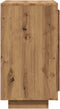 vidaXL - Dressoir - 80x40x75 - cm - bewerkt - hout - artisanaal - eikenkleur