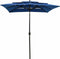 vidaXL - Parasol - 3-laags - met - aluminium - paal - 2x2 - m - azuurblauw