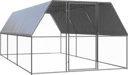 vidaXL - Kippenhok - 3x6x2 - m - gegalvaniseerd - staal