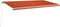 vidaXL - Luifel - handmatig - uittrekbaar - met - LED - 600x350 - cm - oranje - en - bruin