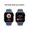 Apple Watch Series 10 - Smartwatch - 46mm - GPS - Aluminium - Sportbandje M/L - Zilver (Blauw)
