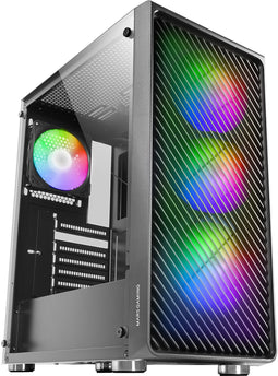 Mars Gaming MC-F - Midi Tower PC - 4 ARGB-fans - Zwart