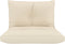 vidaXL - Palletkussens - 2 - st - stof - crèmekleurig