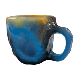 Kristallen Mok - Kunststof - Ergonomisch ontwerp - Sky Blue