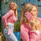 iMoshion Hoesje Geschikt voor Samsung Galaxy A34 (5G) Hoesje Met Koord - iMoshion Siliconen design hoesje met koord - Roze / Retro Pink