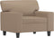 vidaXL Fauteuil 60 cm kunstleer cappuccinokleurig