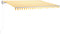 vidaXL - Luifel - automatisch - met - LED - en - windsensor - 400x300 - cm - geel - en - wit